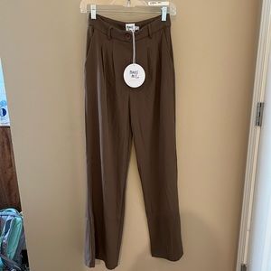 NEW WITH TAGS princess polly brown trousers/slacks size 4
